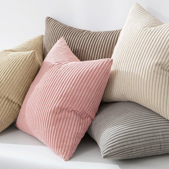 🆕 Corduroy Soft Soild Decorative Square Throw Pillow Covers Valentine Set Sofa - Picture 6 of 6